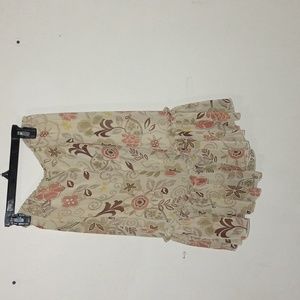 Printed floral skirt thin material